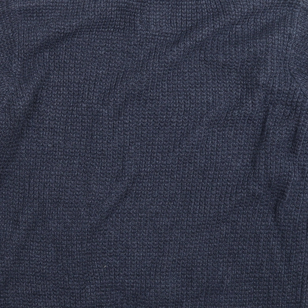 Boston Crew Mens Blue  Knit Pullover Jumper Size L