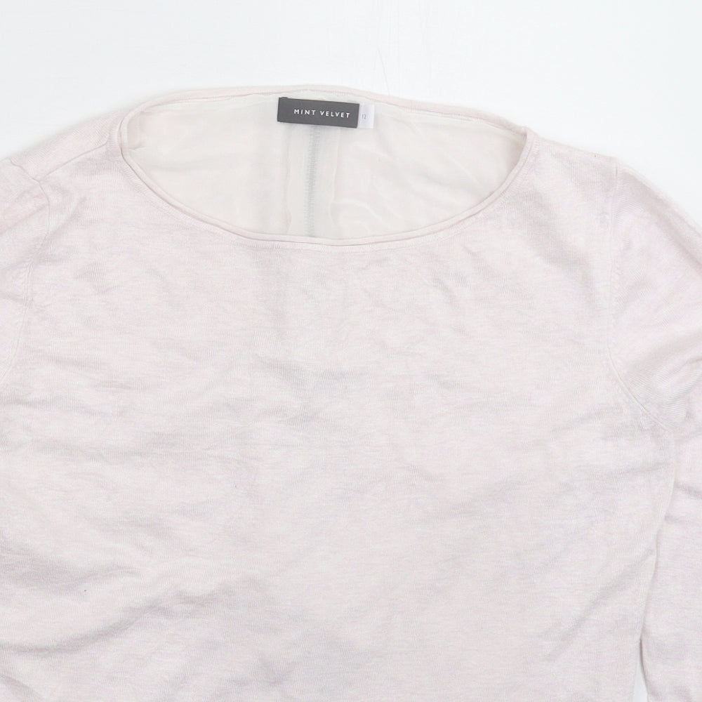 Mint Velvet Womens Pink  Knit Pullover Jumper Size 12