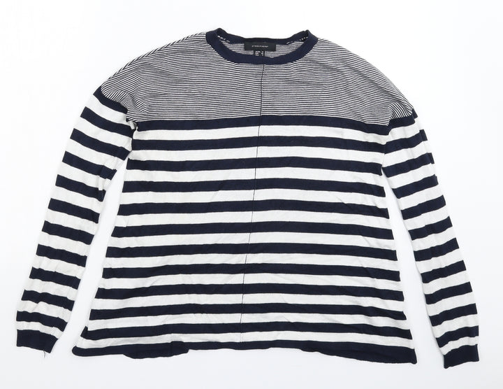 Atmosphere Womens Multicoloured Striped Knit Pullover Jumper Size 10