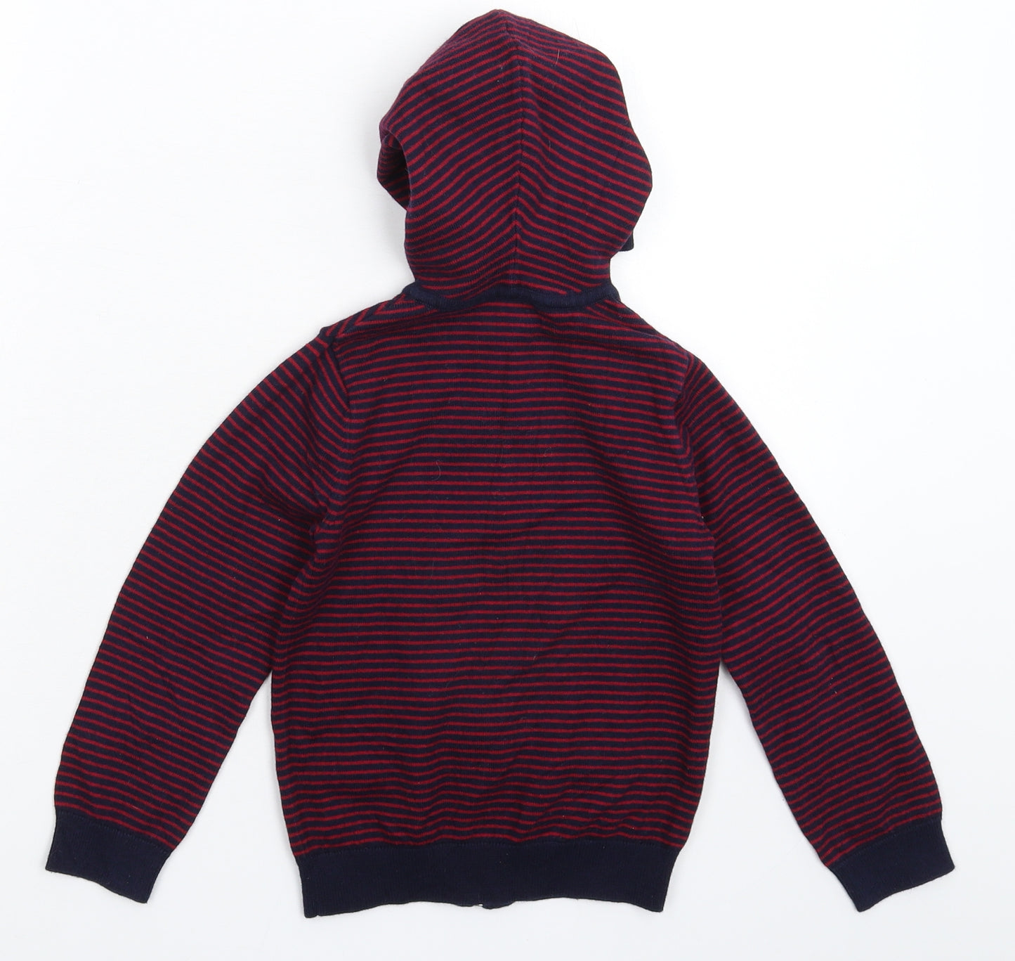 Jacadi Boys Multicoloured Striped Knit Full Zip Hoodie Size 6 Years