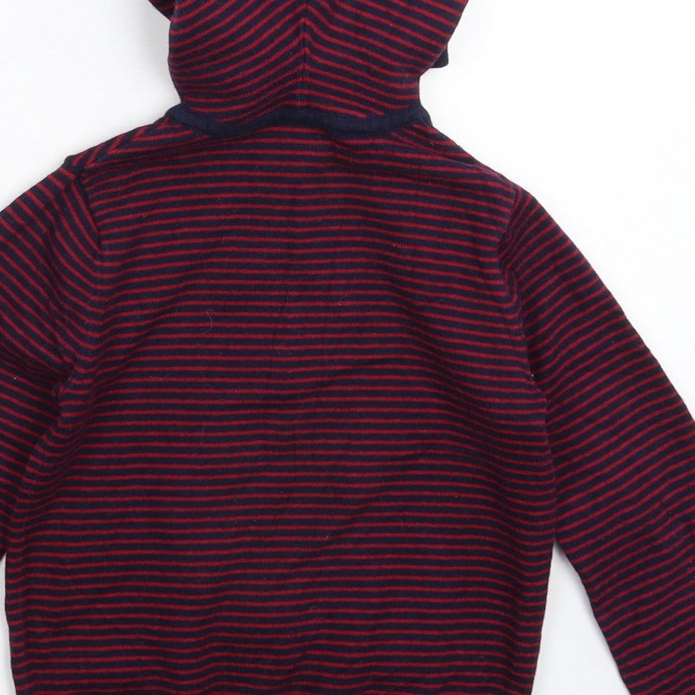 Jacadi Boys Multicoloured Striped Knit Full Zip Hoodie Size 6 Years