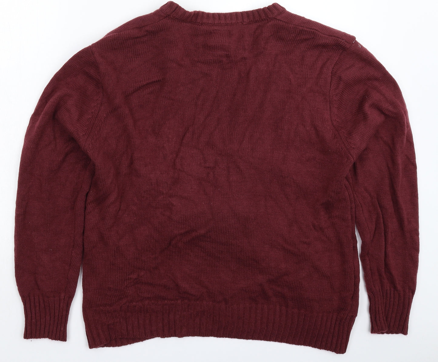 Preworn Mens Brown  Knit Pullover Jumper Size XL  - Christmas