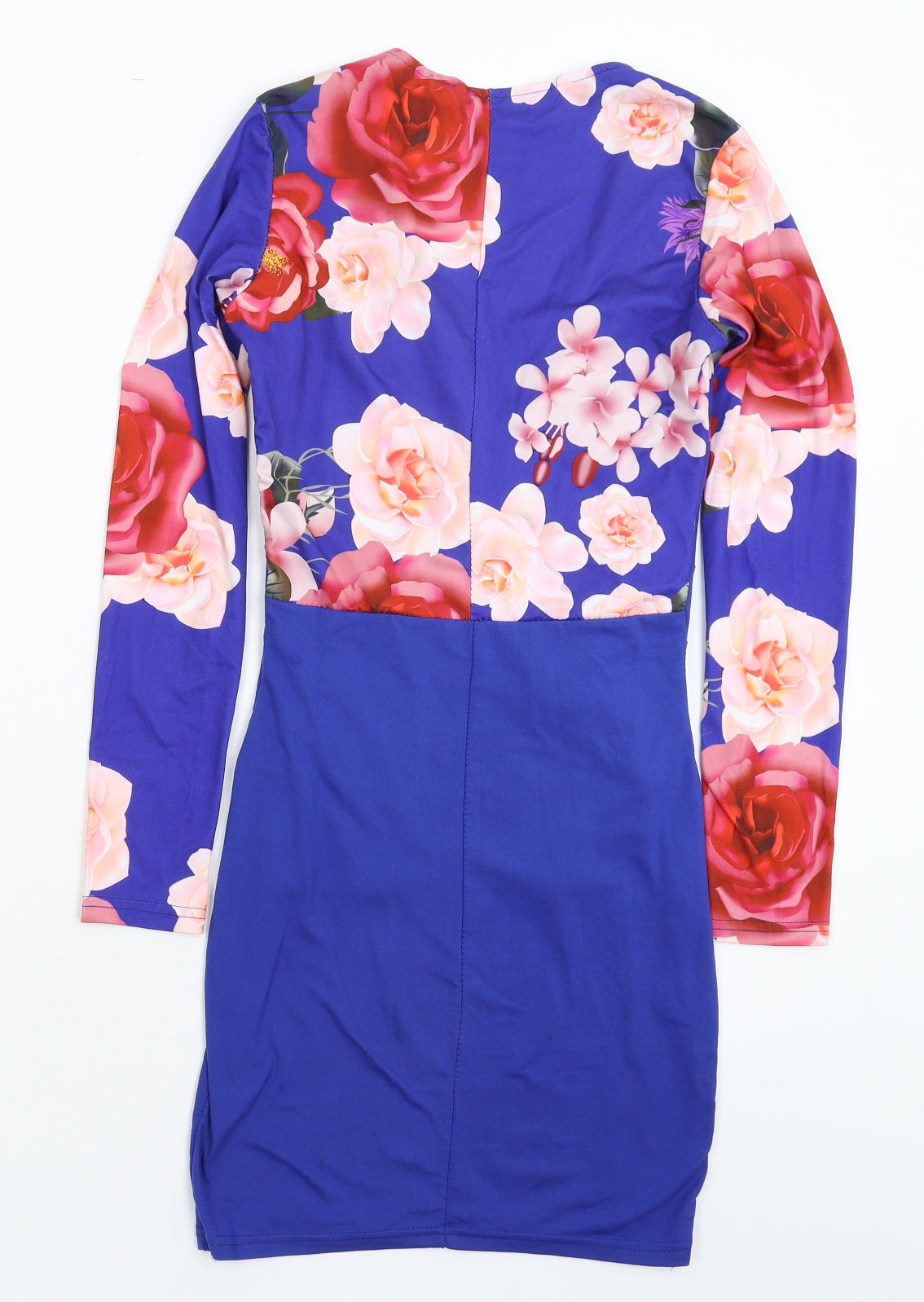 Preworn Womens Blue Floral  Mini  Size S
