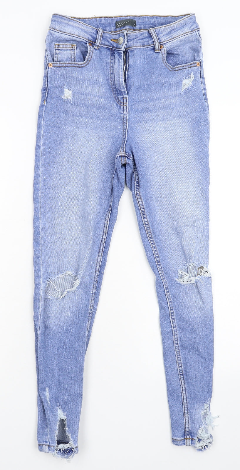 Papaya Womens Blue  Denim Skinny Jeans Size 8 L25 in