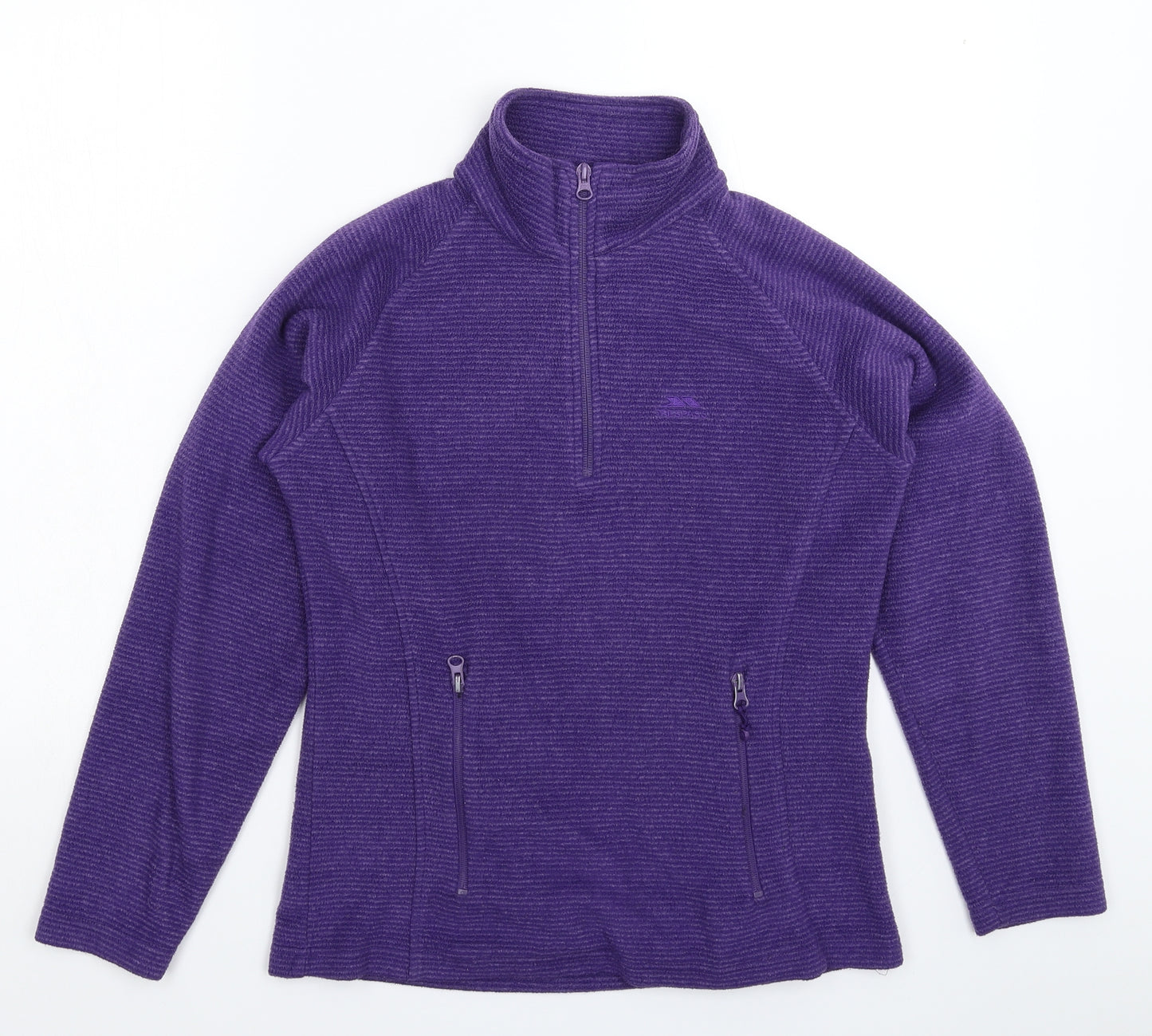 Trespass Mens Purple Striped Fleece Jacket  Size XS
