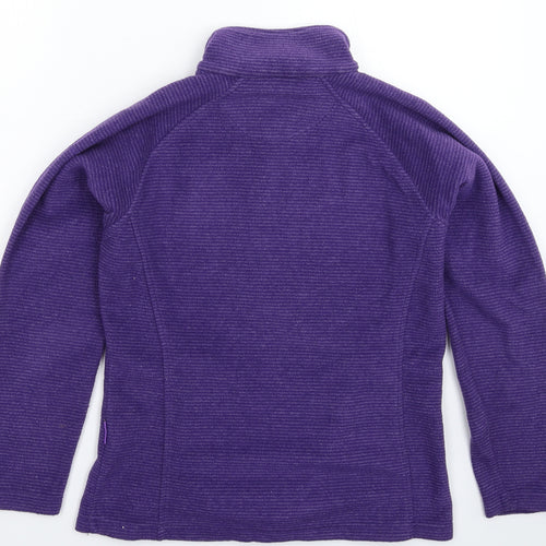 Trespass Mens Purple Striped Fleece Jacket  Size XS