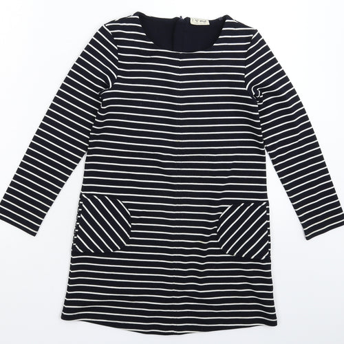 NEXT Womens Blue Striped  Fit & Flare  Size 8