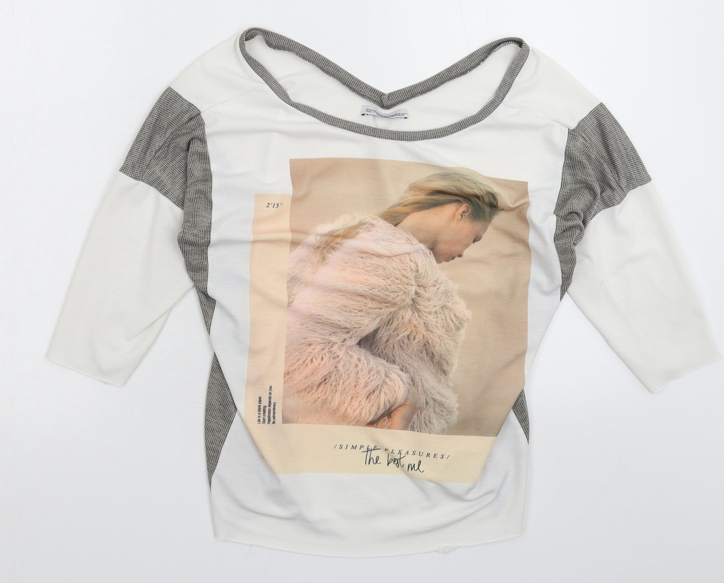 Zara Womens White   Basic T-Shirt Size S