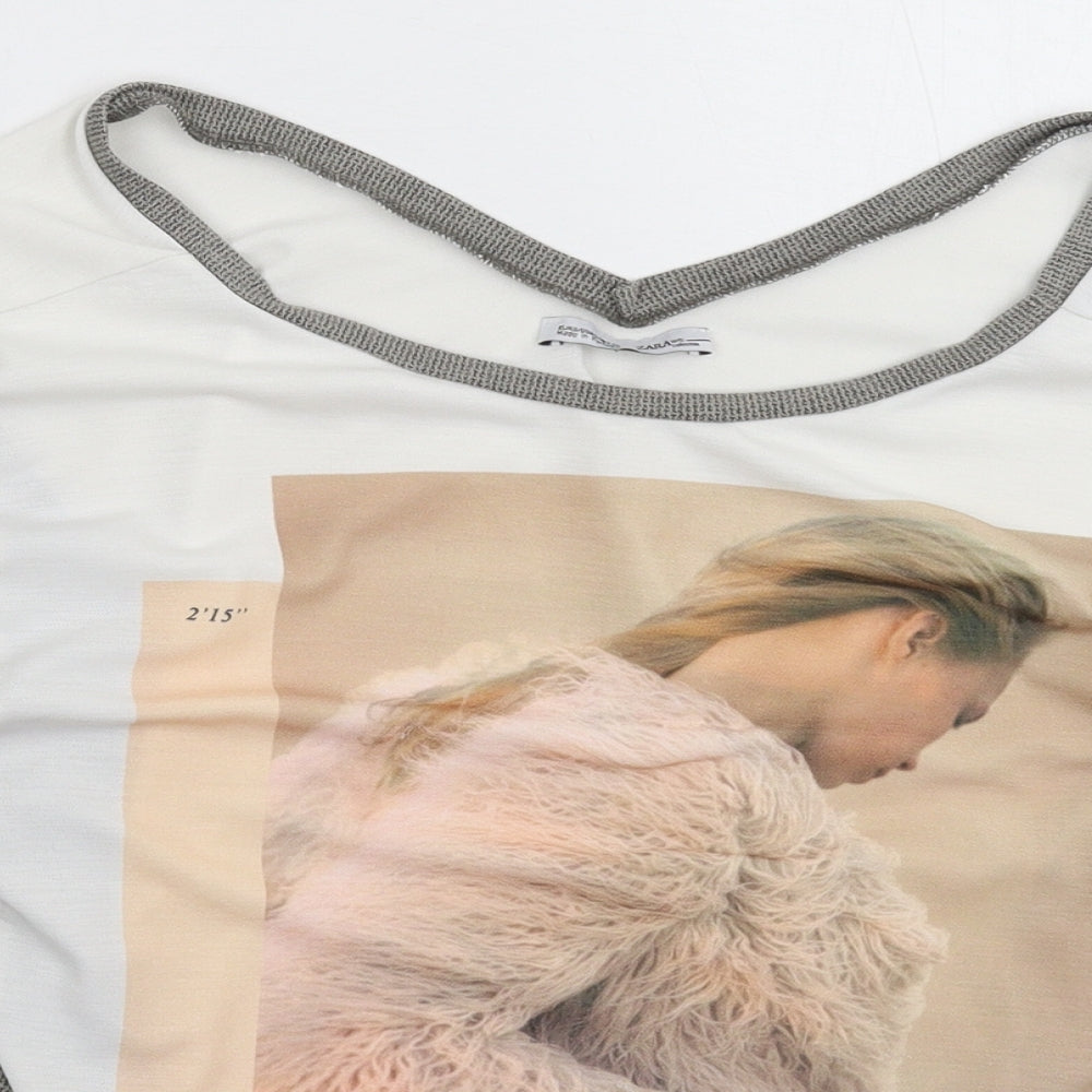 Zara Womens White   Basic T-Shirt Size S