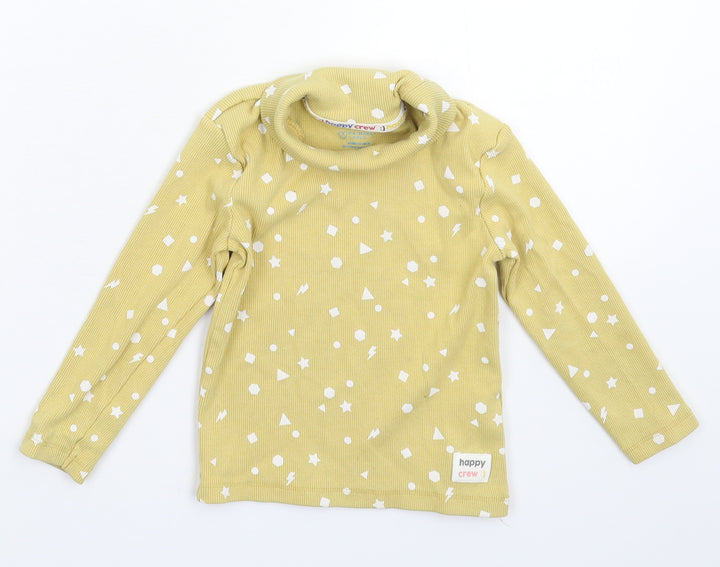 Primark Girls Beige Geometric Pullover Sweatshirt Size 2-3 Years