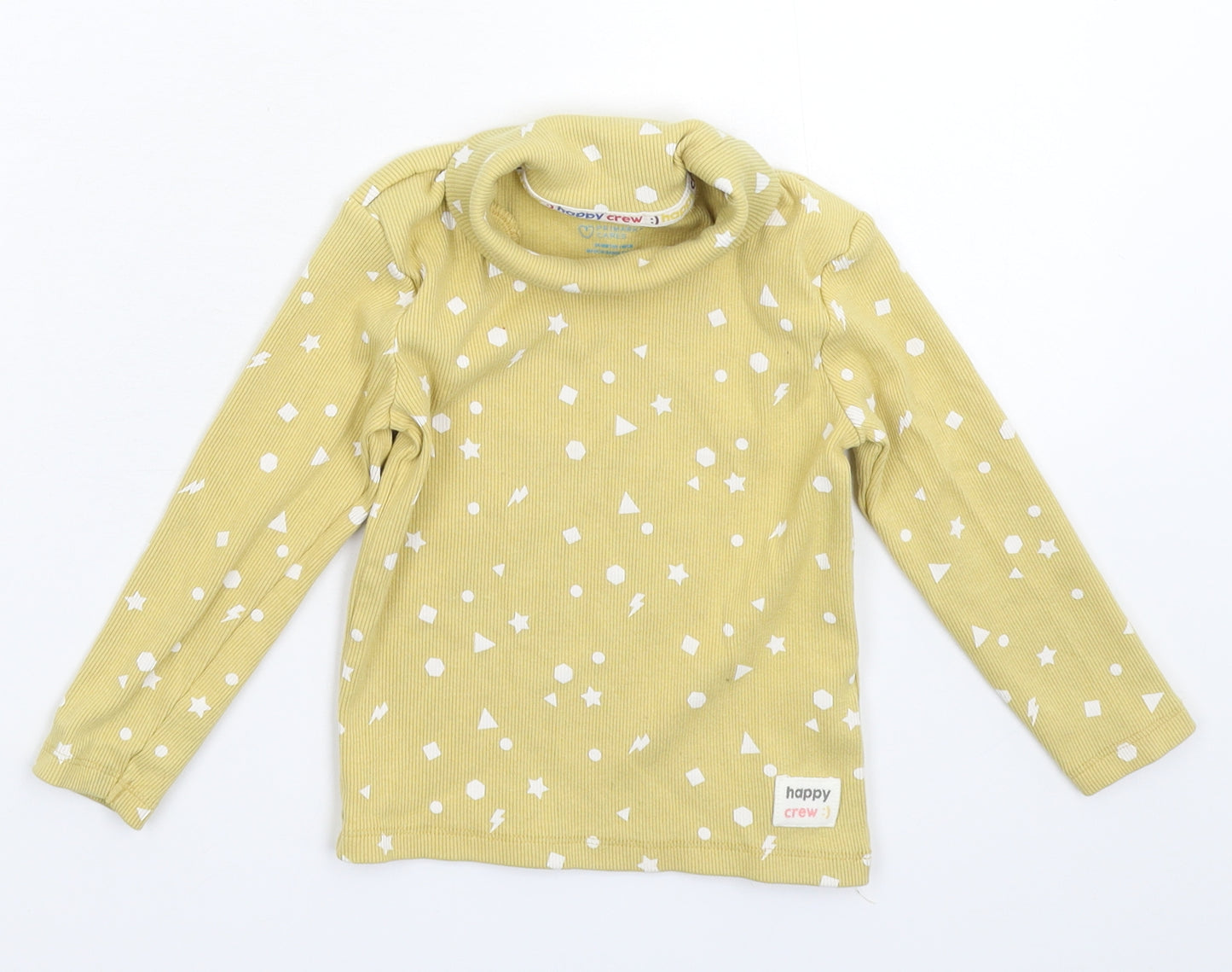 Primark Girls Beige Geometric  Pullover Sweatshirt Size 2-3 Years