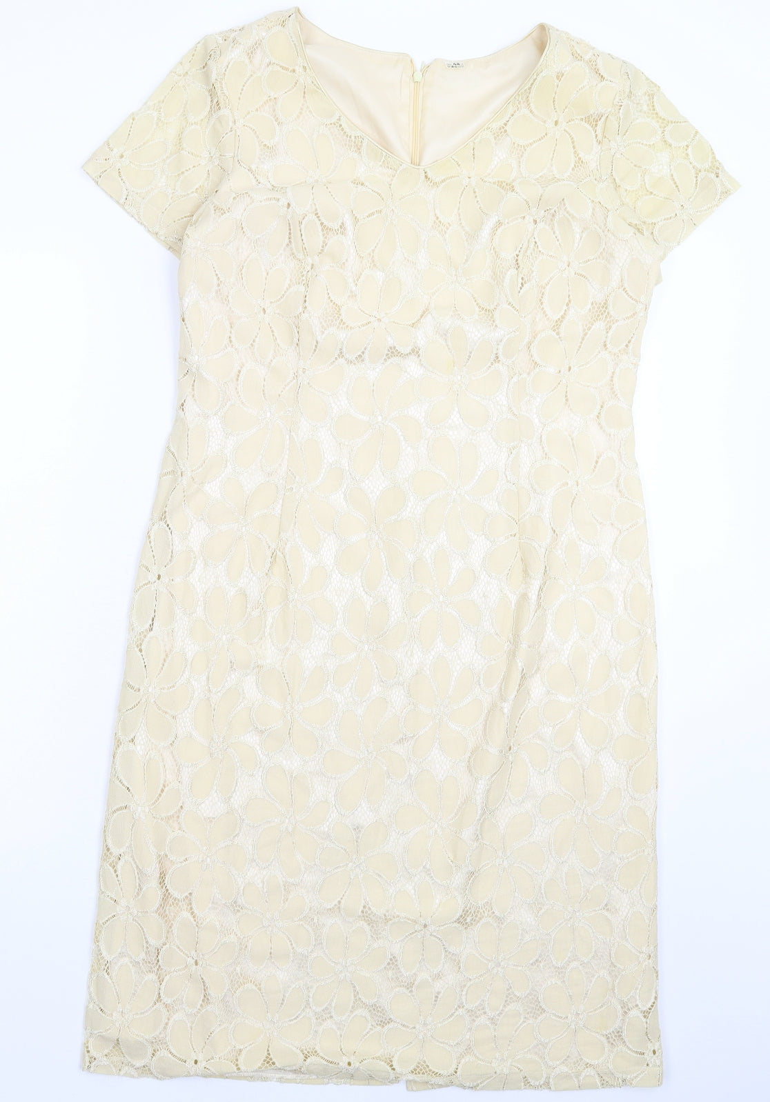 Preworn Womens Beige   Fit & Flare  Size L