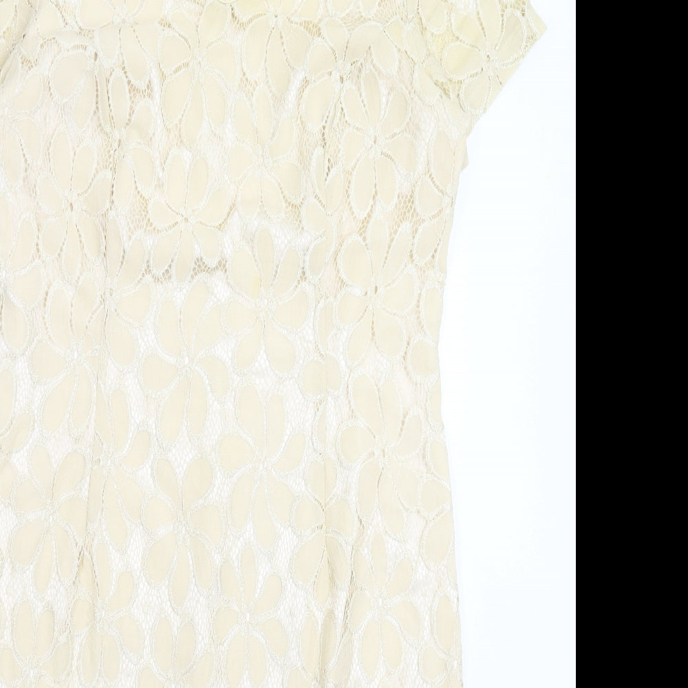 Preworn Womens Beige   Fit & Flare  Size L