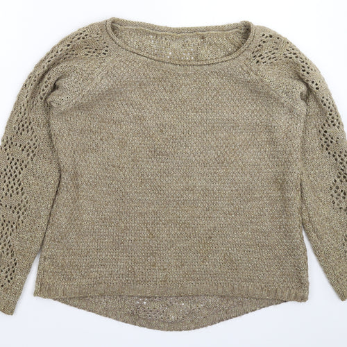 Sosyetic Womens Grey  Knit Pullover Jumper Size L