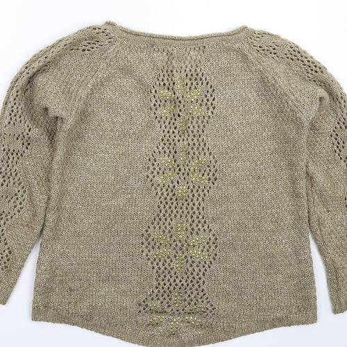 Sosyetic Womens Grey  Knit Pullover Jumper Size L