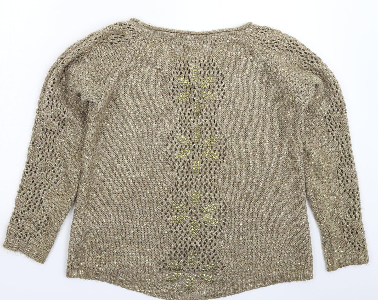 Sosyetic Womens Grey  Knit Pullover Jumper Size L