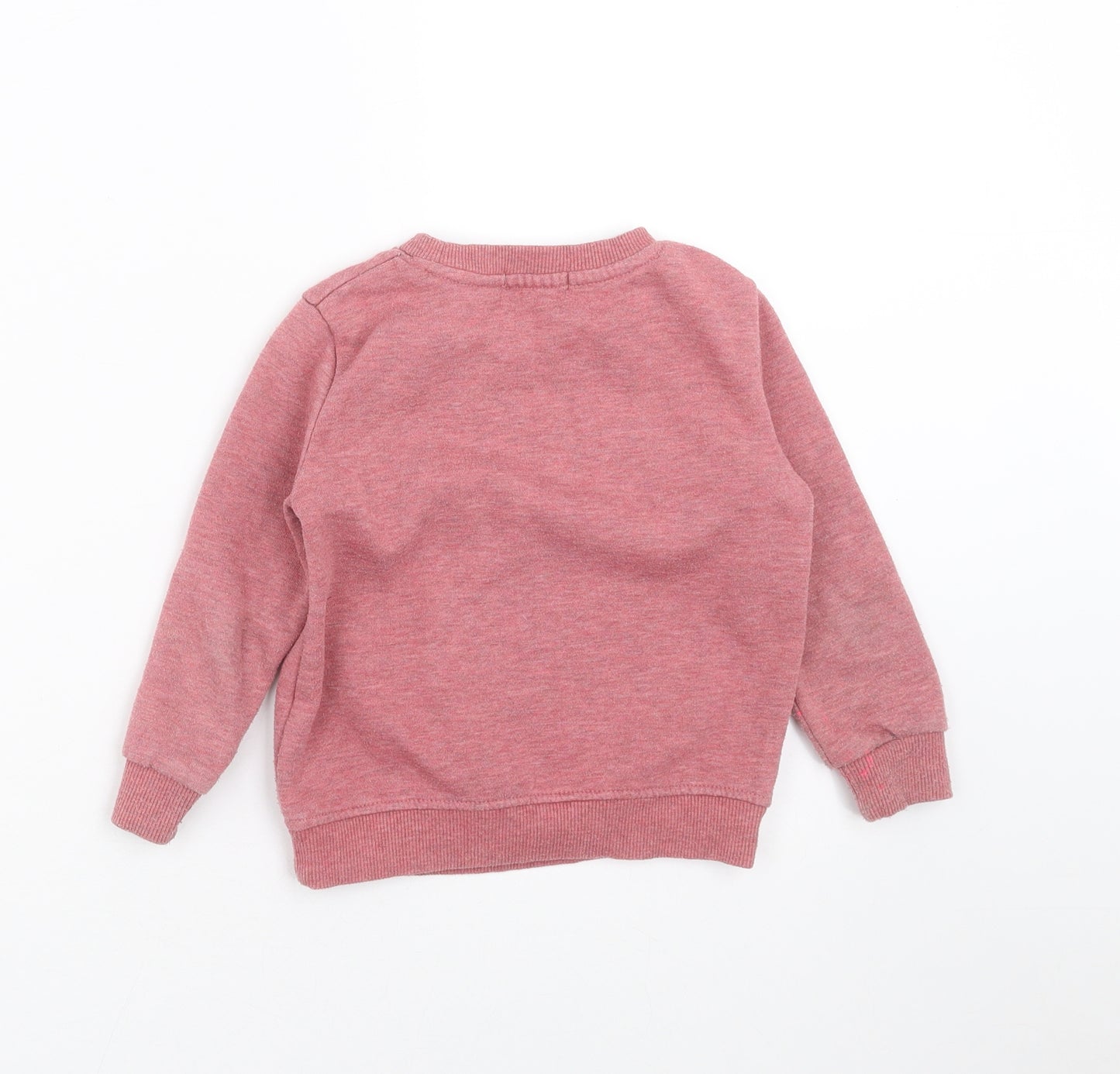 Primark Girls Pink   Pullover Sweatshirt Size 4-5 Years  - swan