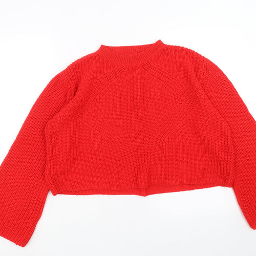 Primark Womens Red  Knit Pullover Jumper Size S