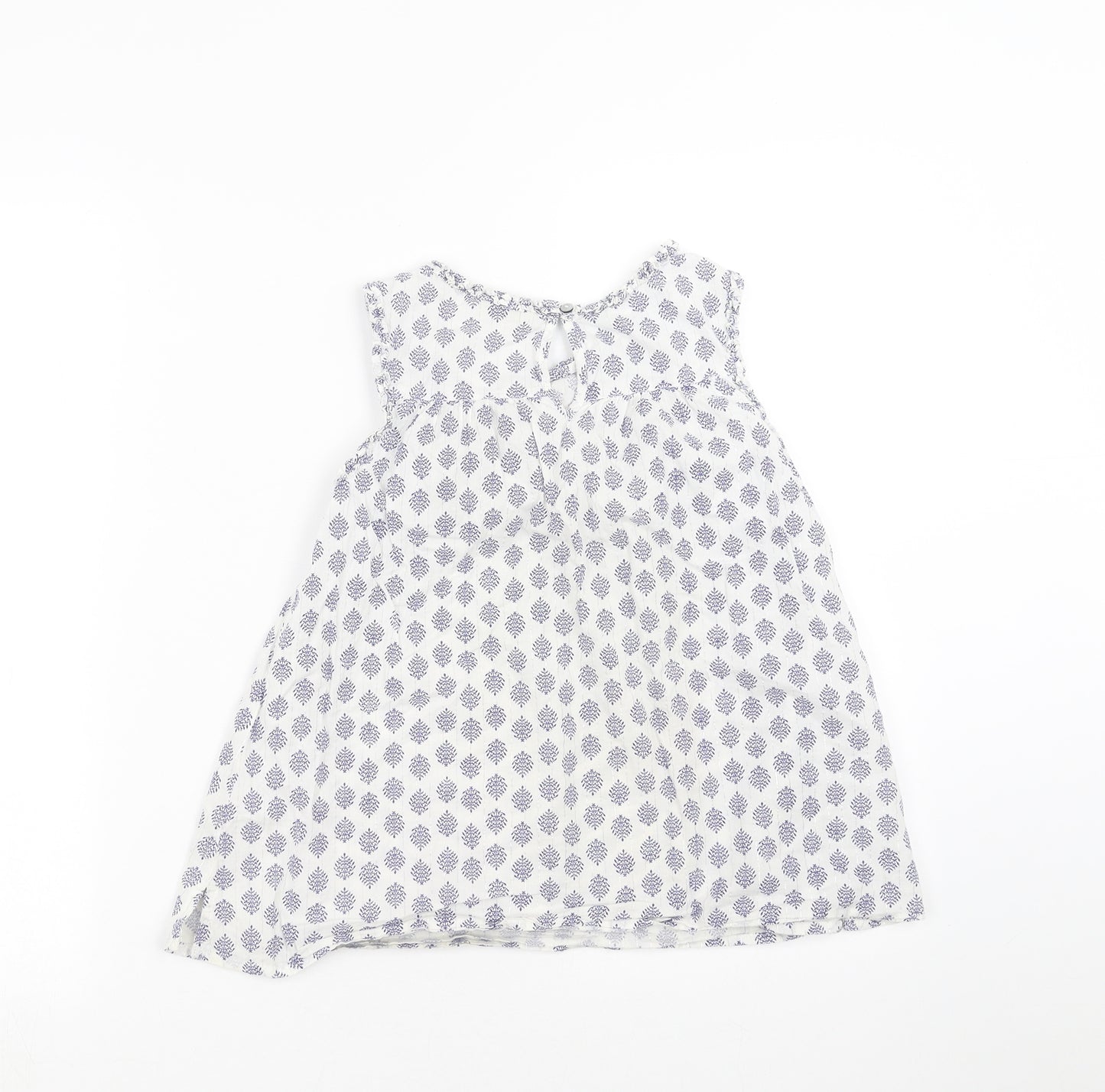 NEXT Girls White Floral  Basic Blouse Size 10 Years