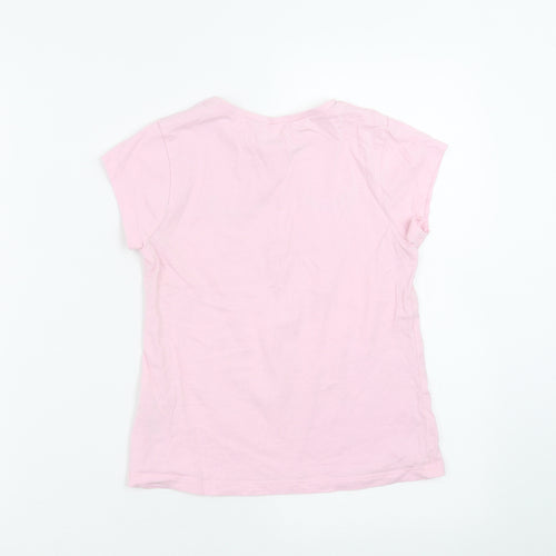 George Girls Pink   Basic T-Shirt Size 8-9 Years  - face