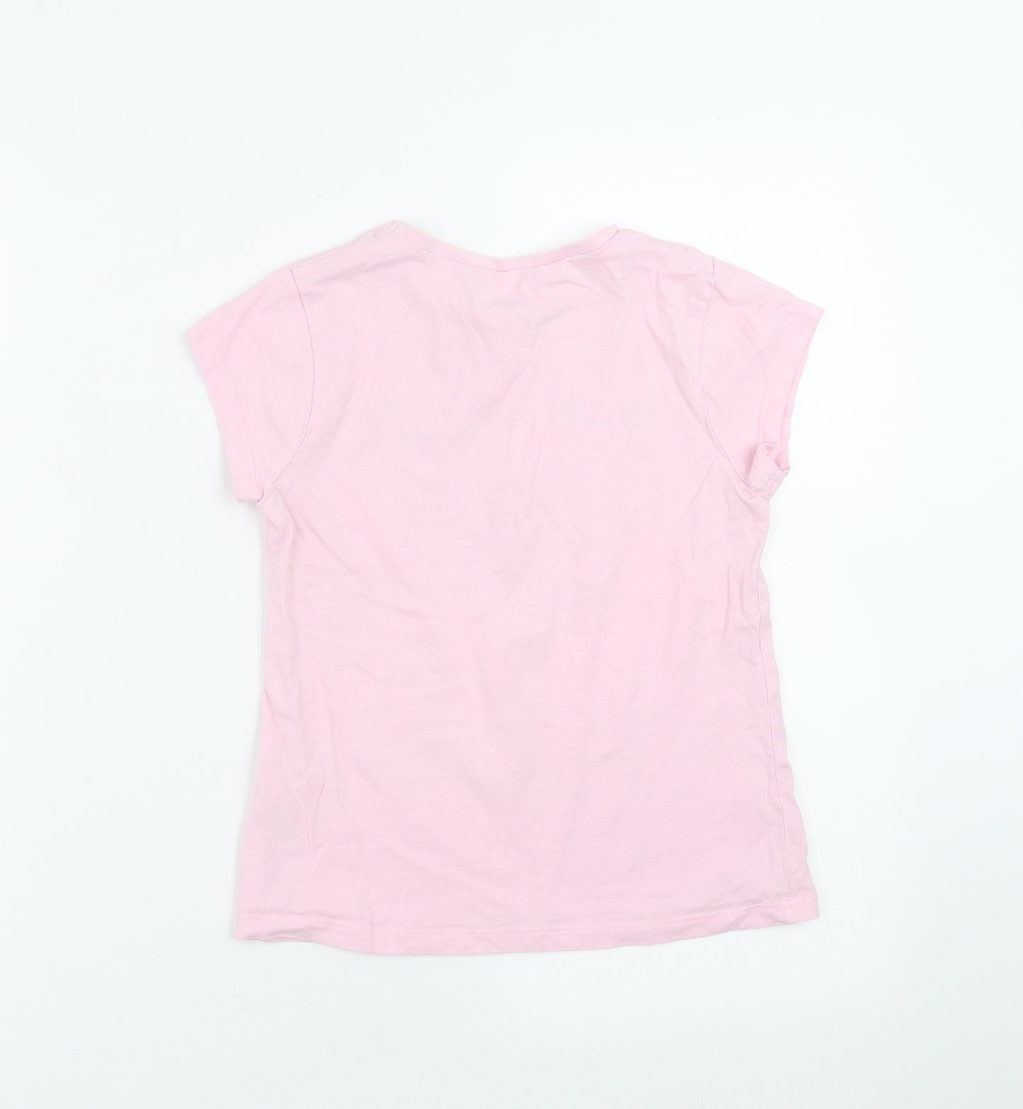 George Girls Pink   Basic T-Shirt Size 8-9 Years  - face