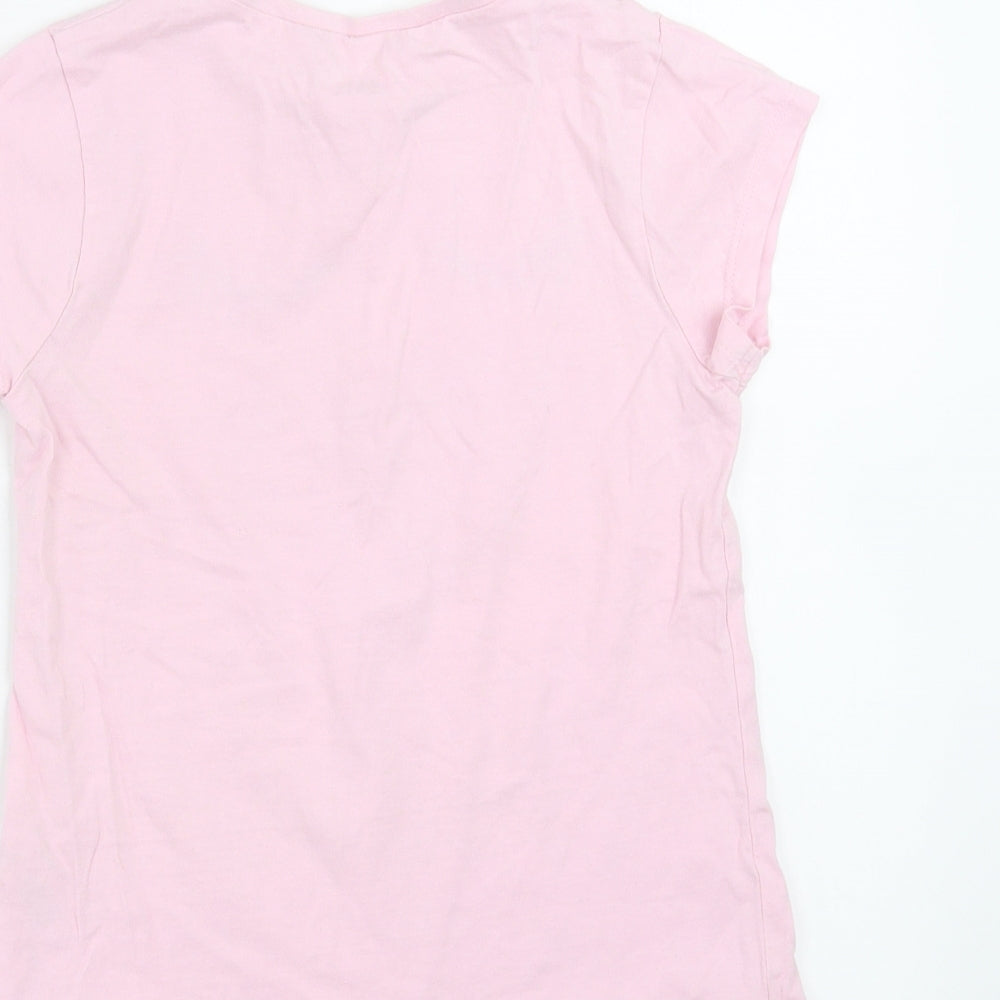 George Girls Pink   Basic T-Shirt Size 8-9 Years  - face