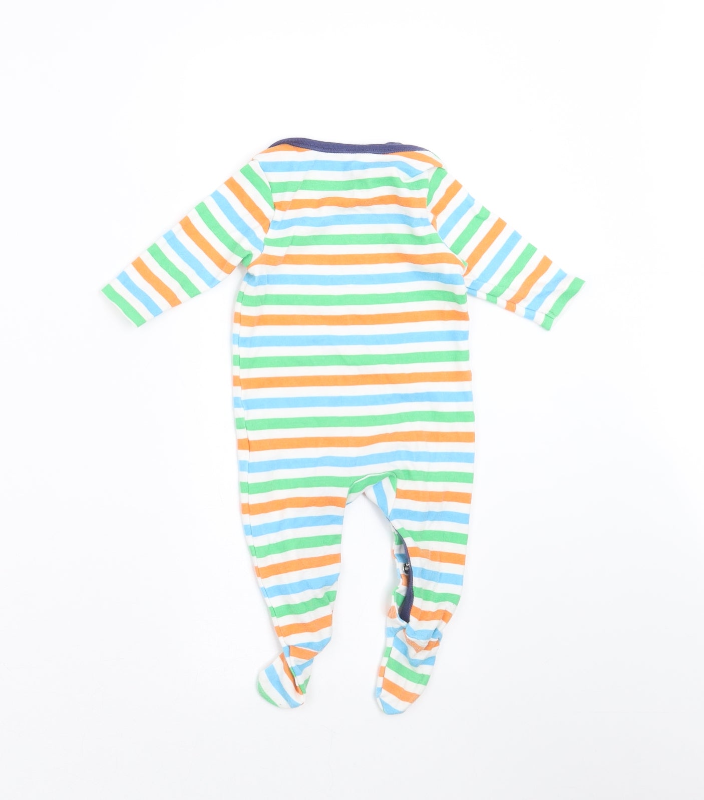 F&F Baby Multicoloured Striped  Babygrow One-Piece Size 0-3 Months  - best mummy