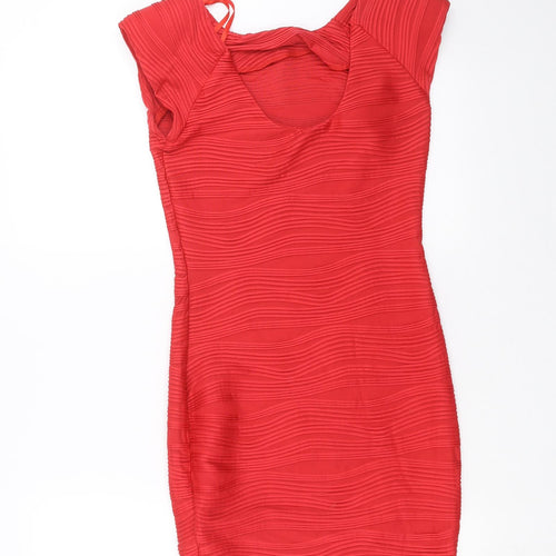 AX Paris Womens Red Geometric  Mini  Size 8