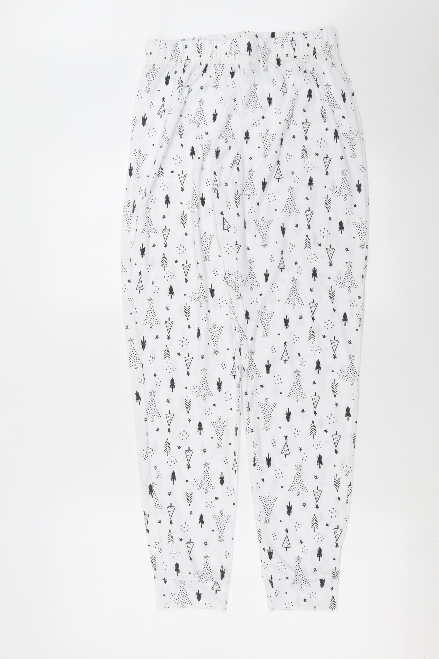 Matalan Womens White    Pyjama Pants Size S  - tree pattern