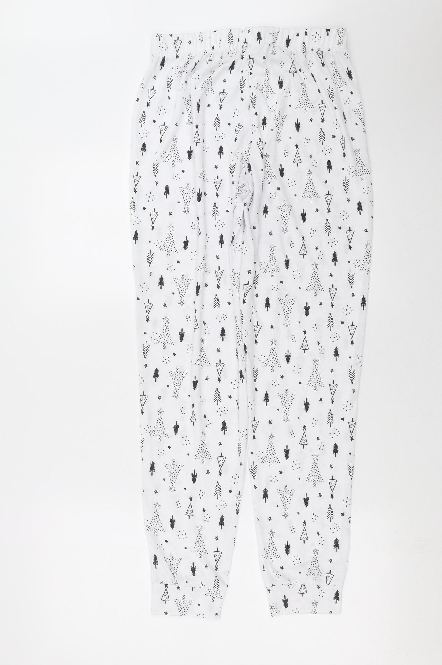 Matalan Womens White    Pyjama Pants Size S  - tree pattern