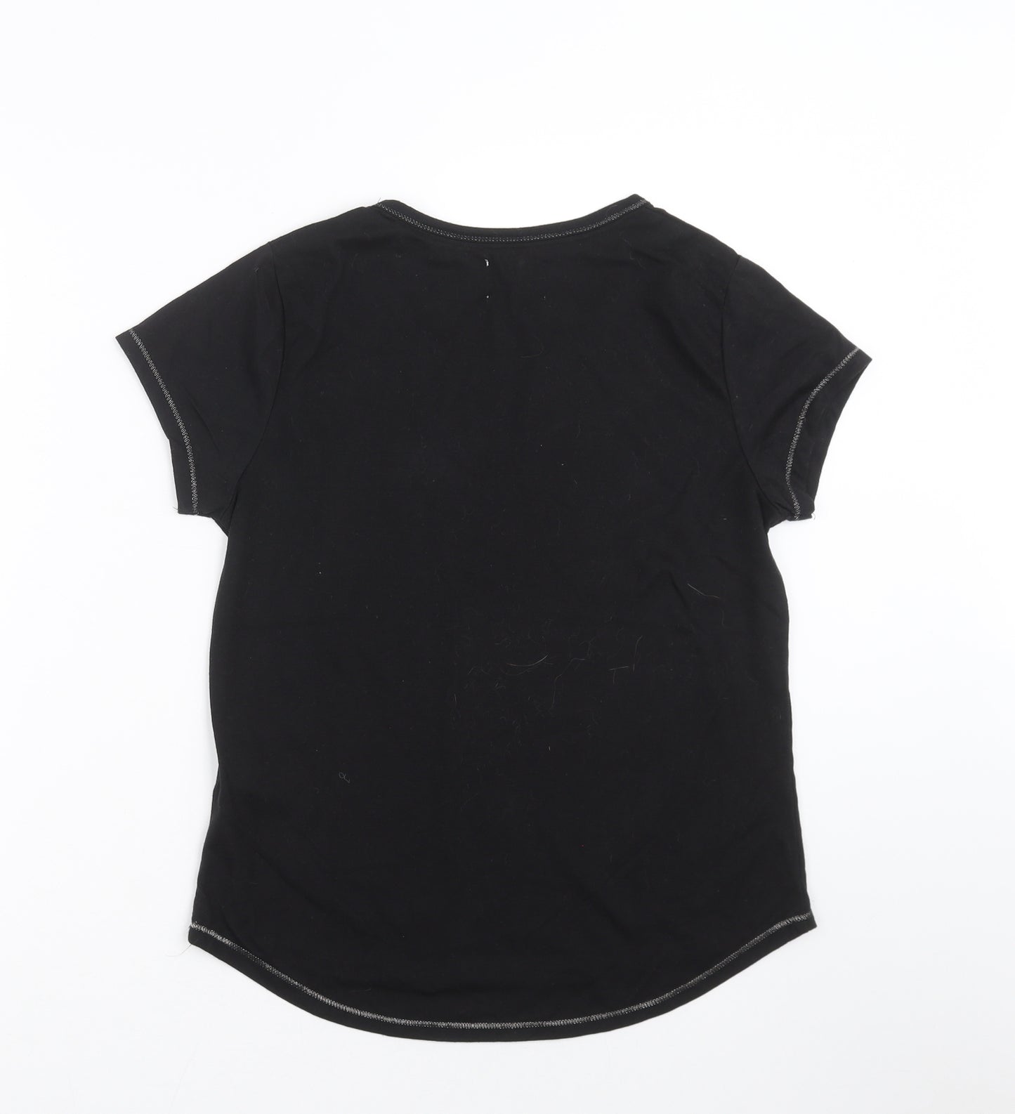Matalan Womens Black Solid  Top Pyjama Top Size S  - sleep tight