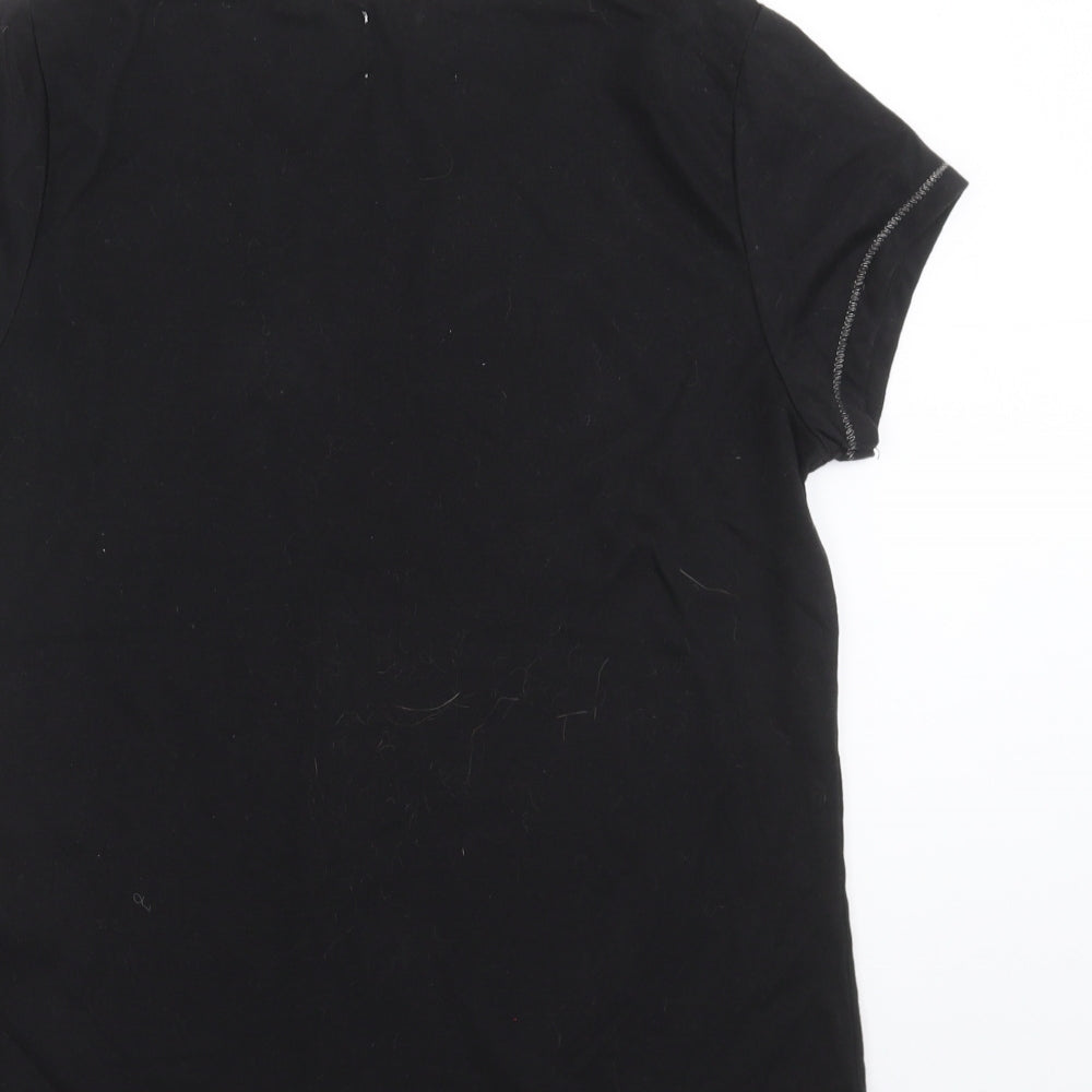Matalan Womens Black Solid  Top Pyjama Top Size S  - sleep tight