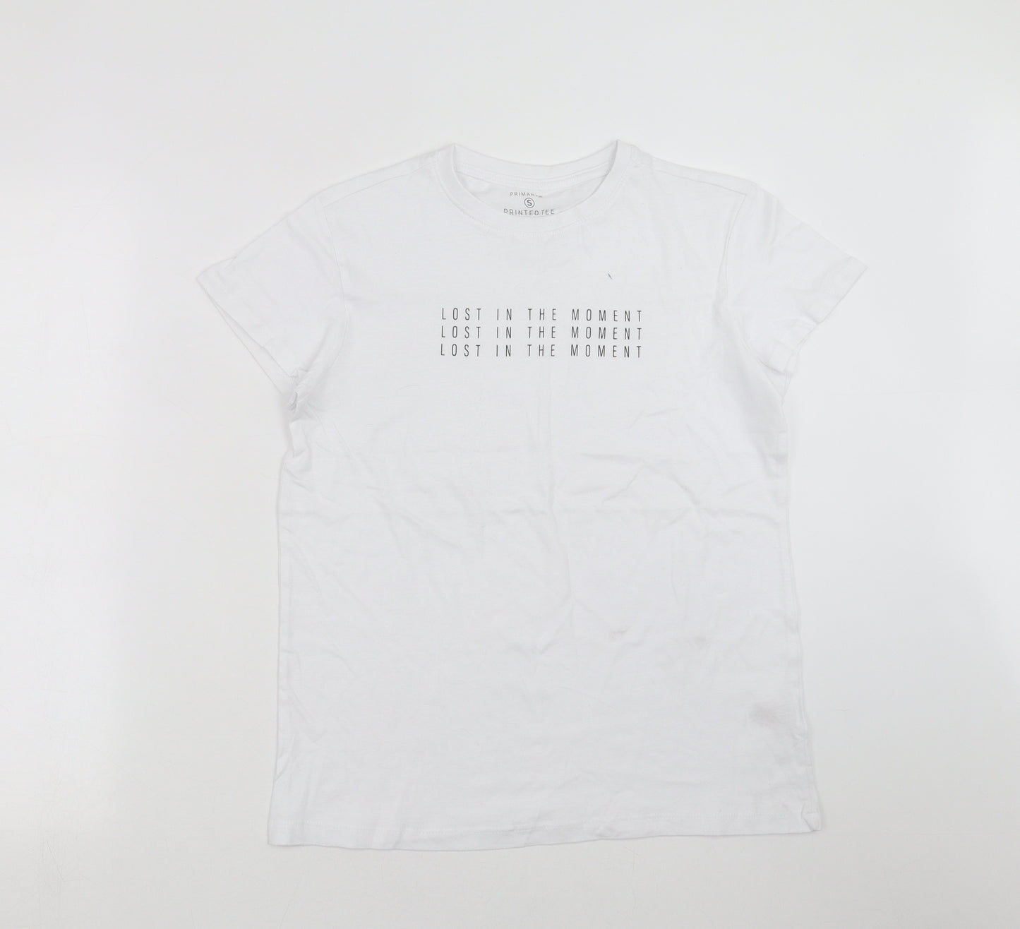 Primark Womens White   Basic T-Shirt Size S  - Lost in the Moment
