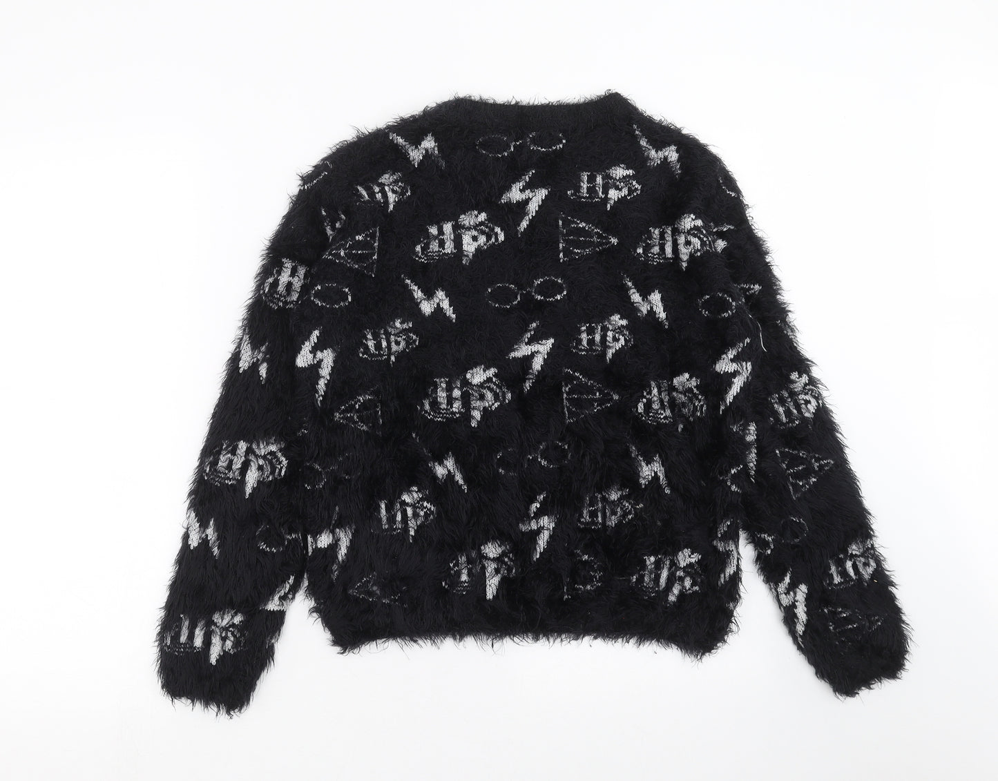 Primark Womens Black   Pullover Jumper Size XS  - fluffy, harry potter