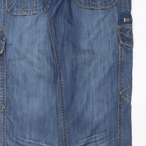 George Womens Blue  Denim Straight Jeans Size 12 L32 in - cargo, utility style