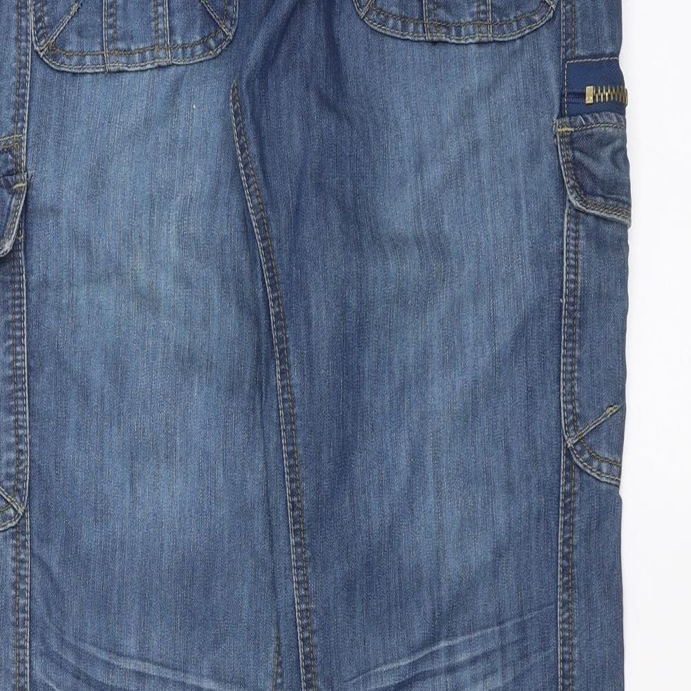 George Womens Blue  Denim Straight Jeans Size 12 L32 in - cargo, utility style