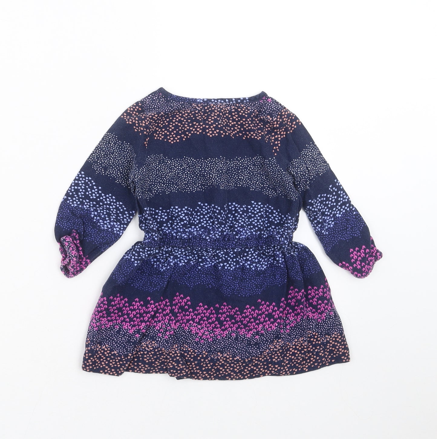 Gap Girls Blue Geometric  Shirt Dress  Size 12-18 Months