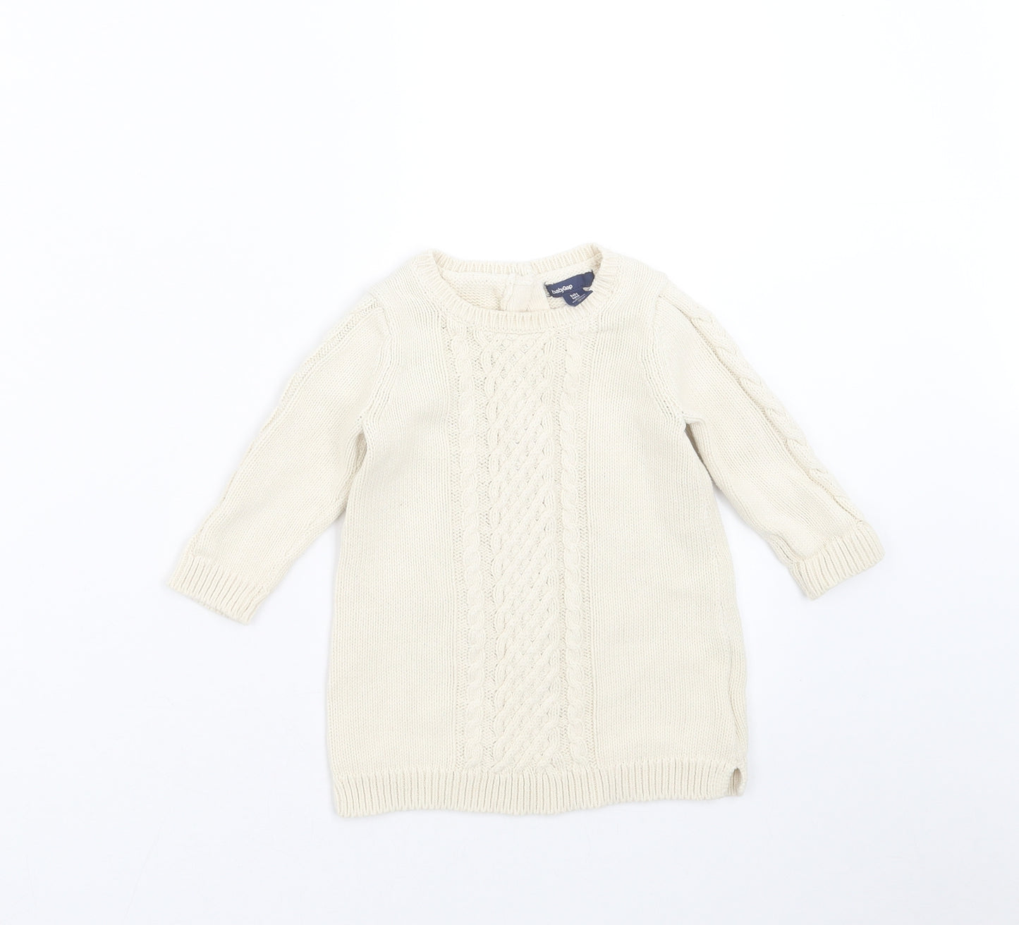 BabyGap Girls Beige  Knit Jumper Dress  Size 6-9 Months  - 6-12 months