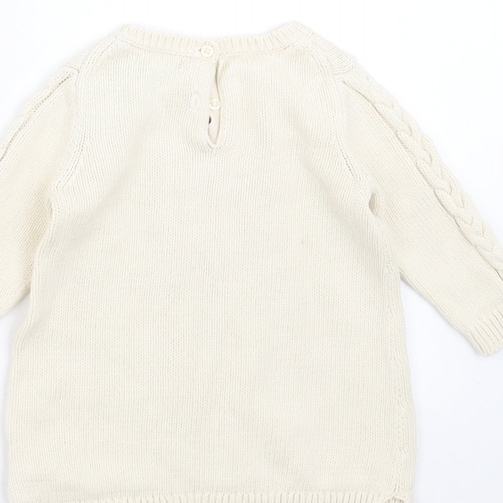 BabyGap Girls Beige  Knit Jumper Dress  Size 6-9 Months  - 6-12 months