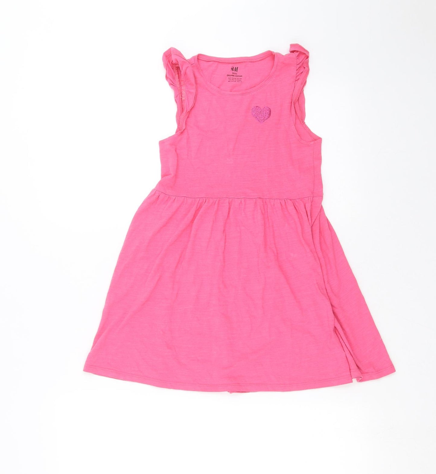 H&M Girls Pink   Fit & Flare  Size 6-7 Years