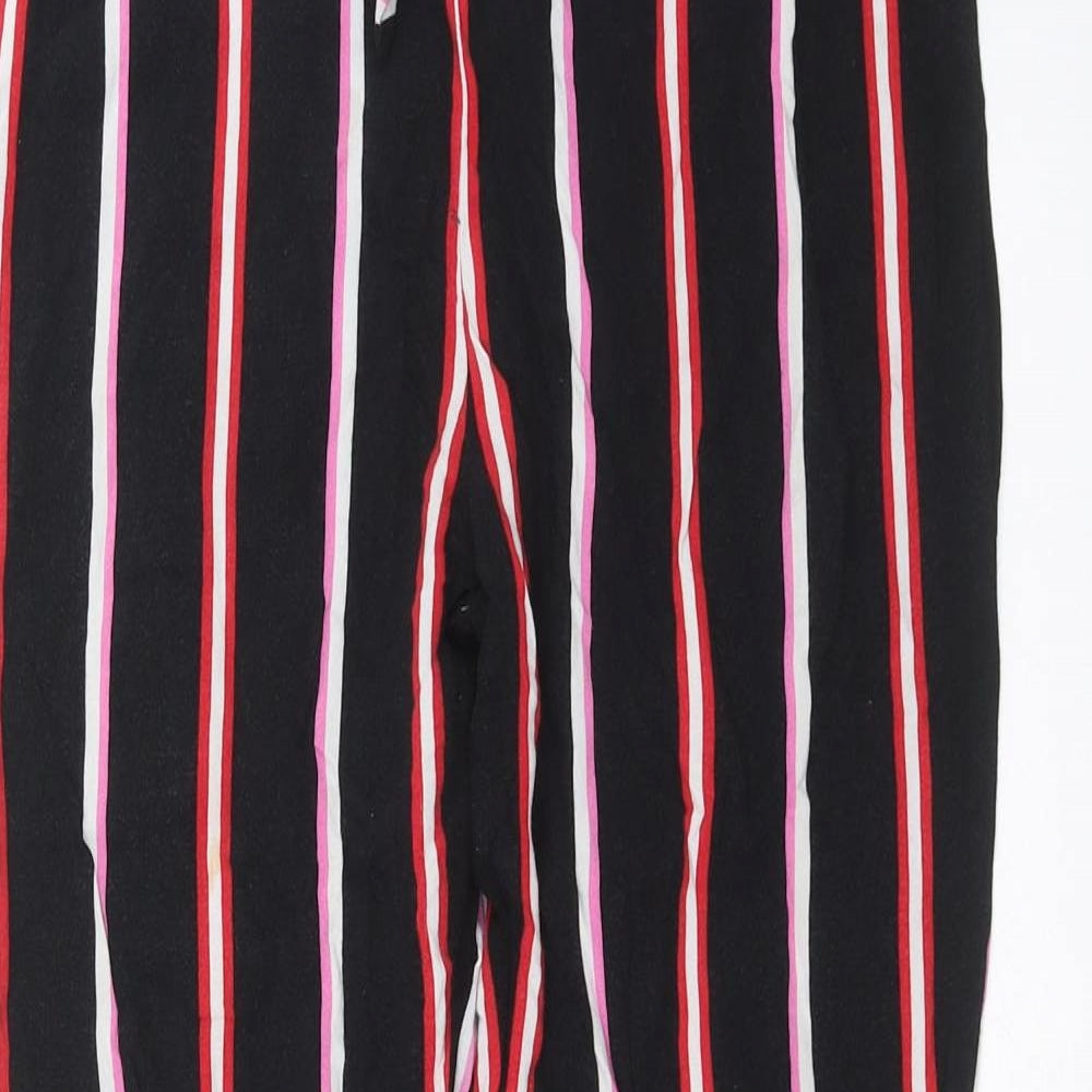 Primark Girls Black Striped   Trousers Size 12-13 Years