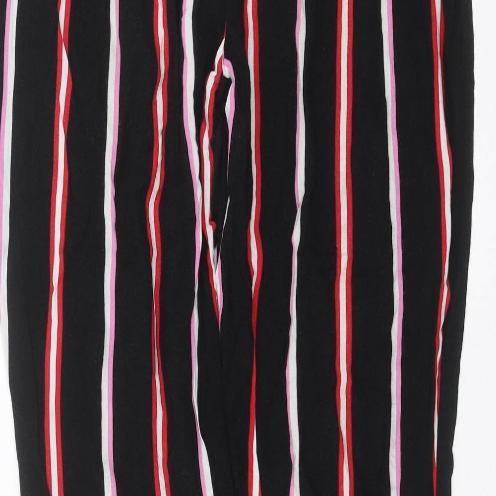 Primark Girls Black Striped   Trousers Size 12-13 Years