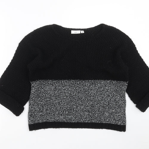 New Look Womens Black  Knit Pullover Jumper Size 8