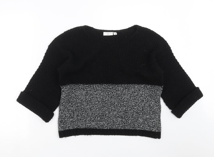 New Look Womens Black Knit Pullover Jumper Size 8