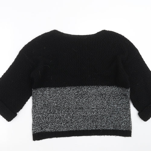 New Look Womens Black  Knit Pullover Jumper Size 8