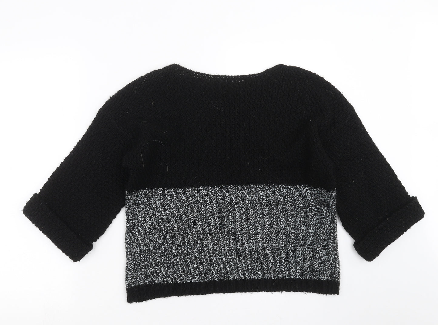 New Look Womens Black  Knit Pullover Jumper Size 8