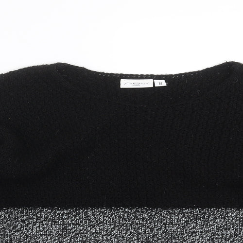 New Look Womens Black  Knit Pullover Jumper Size 8