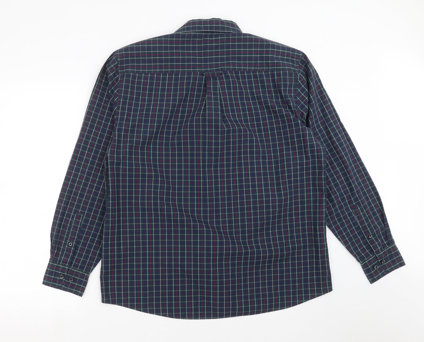 Maine New England Mens Blue Check   Button-Up Size M