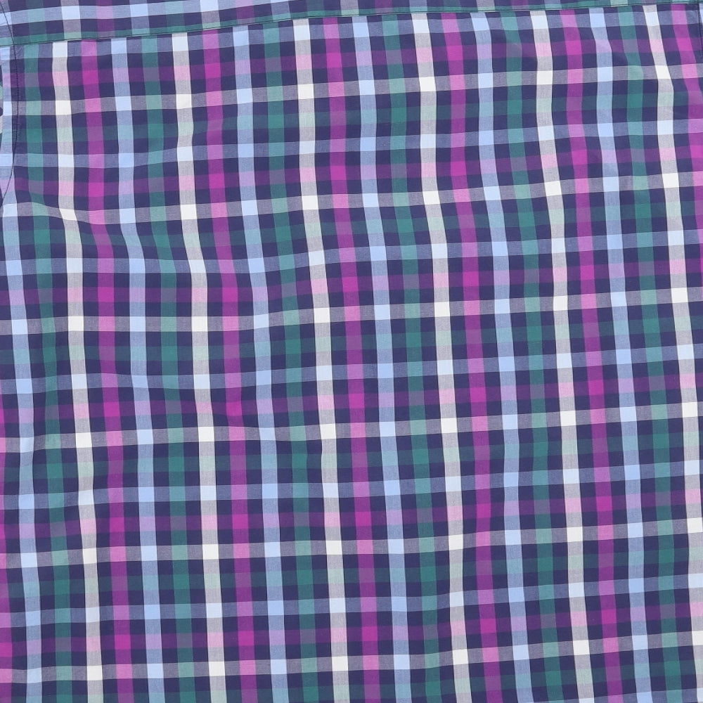 Blue Harbour Mens Blue Check   Button-Up Size L  - Tailored fit