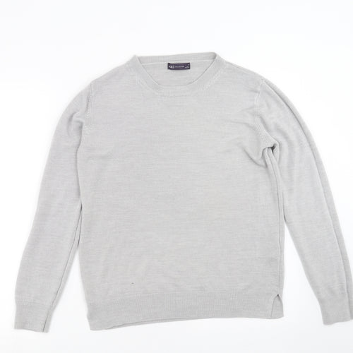 Marks and Spencer Womens Grey  Knit Pullover Jumper Size 14